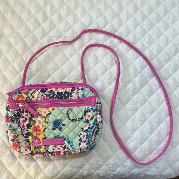 Vera Bradley Iconic Rfid Little Crossbody Wildflower - Picture 2 of 11